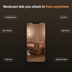 Nookcam features: no monthly fees, 360 tracking, night vision, 2 way talk, works with Alexa
