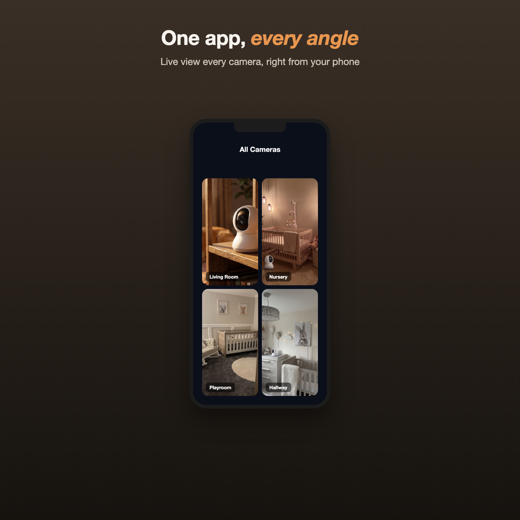 Nookcam app showing live view from every camera at once