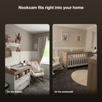 Nookcam placed on a dresser and on a windowsill